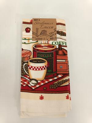 3-Piece Flower Tea Towel Set Lucca Tellini S.r.l. Wholesale Clothing